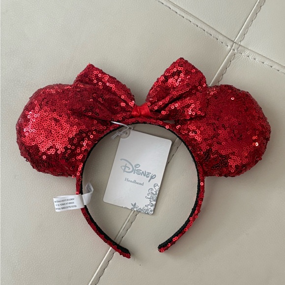 Disney Minnie Mouse Red Sequin Ears - Picture 1 of 2